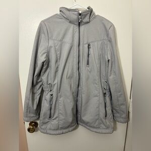 ZeroXposur Women’s Plush-Lined Soft Shell Jacket in smoke gray Size M